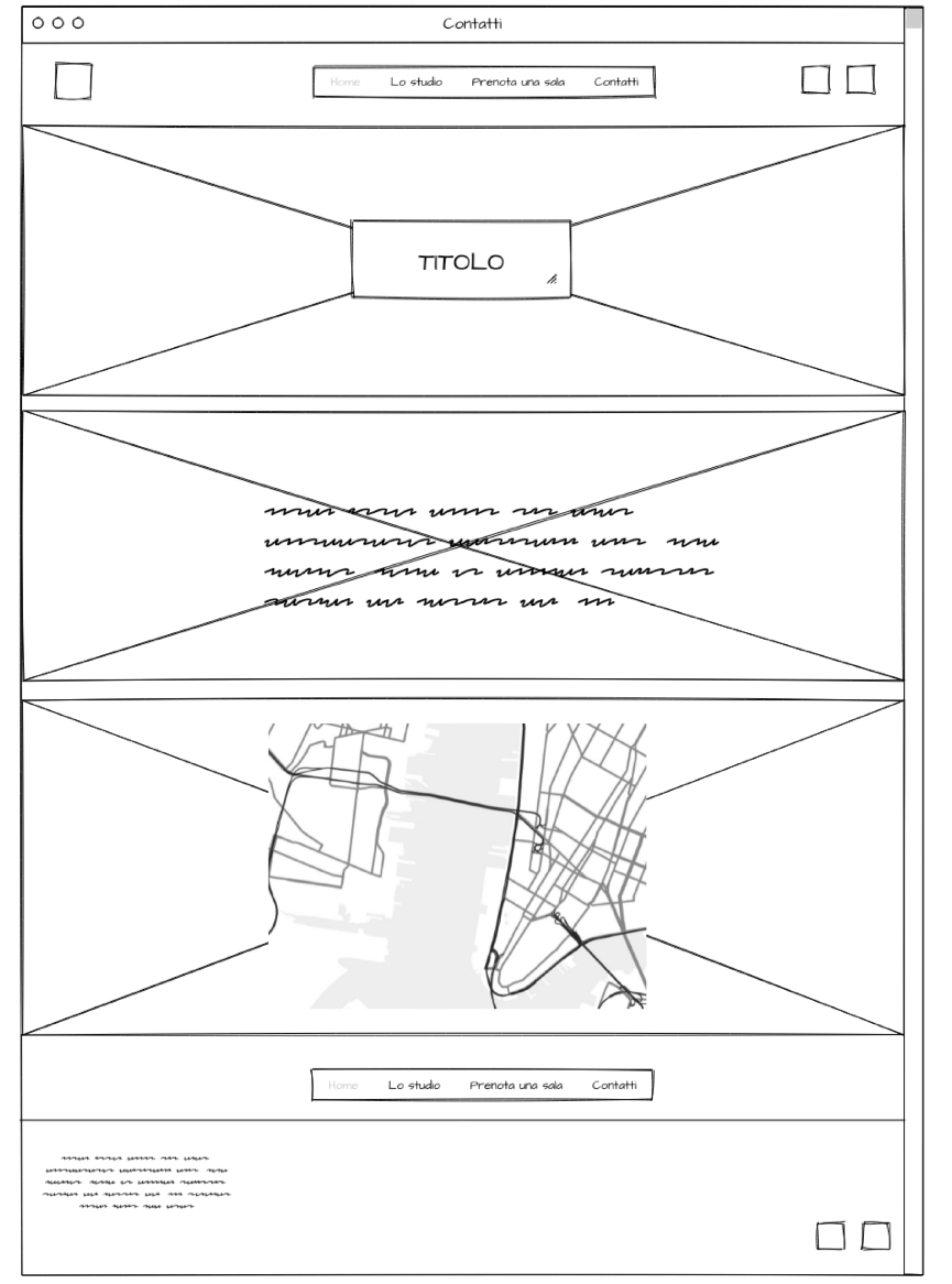 wireframe contatti