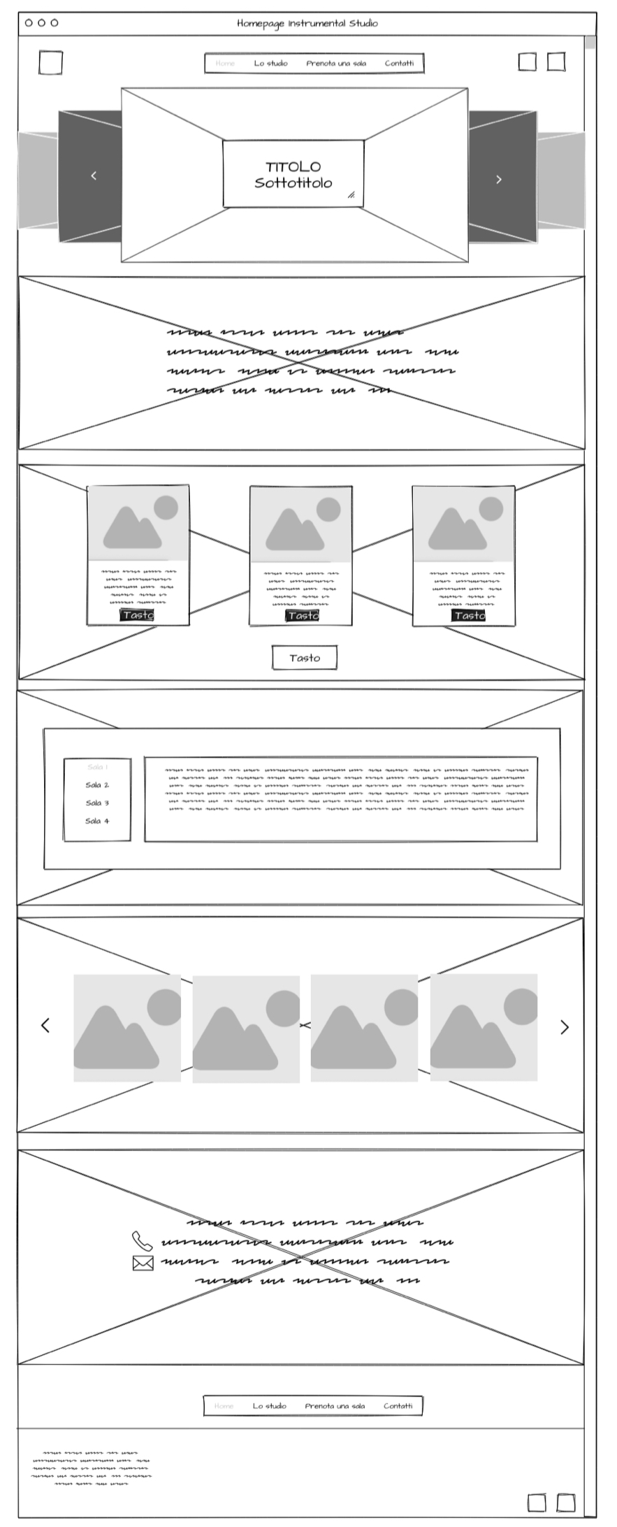 wireframe homepage