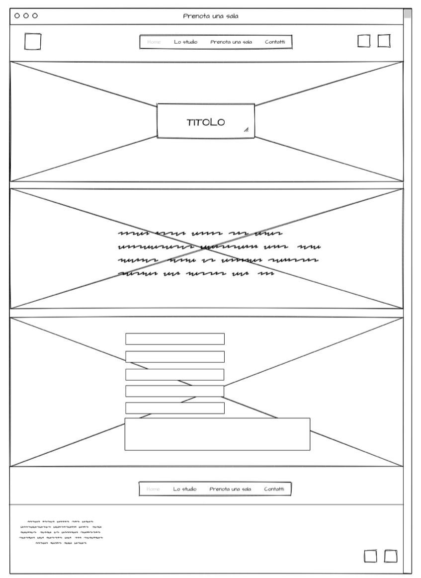 wireframe prenota ora